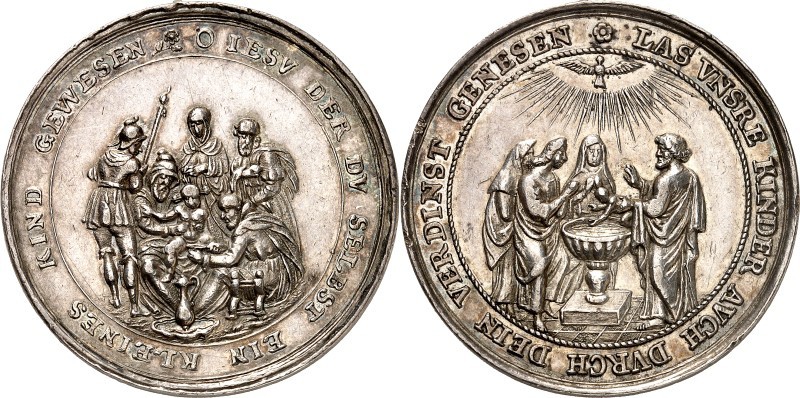 RELIGION UND ETHIK. 
TAUFE. 
Deutsche Gebiete. Medaille o.J. (o.Sign., v. Kitt...
