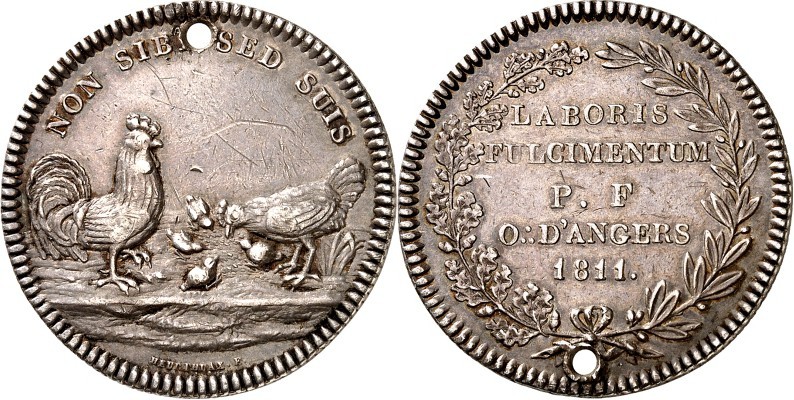 RELIGION UND ETHIK. 
FREIMAURER. 
ANGERS (Frankreich). Jeton 1811 (v. Heurthau...