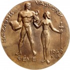 MEDAILLEURE des XIX. bis XXI. Jh.. 
UNGARN. 
REMENYI, József *1887 Kaschau (Kassa) +1977 Budapest. Medaille 1949 HAZASOK VAGYUNK 5&nbsp;Jahre, am 13...