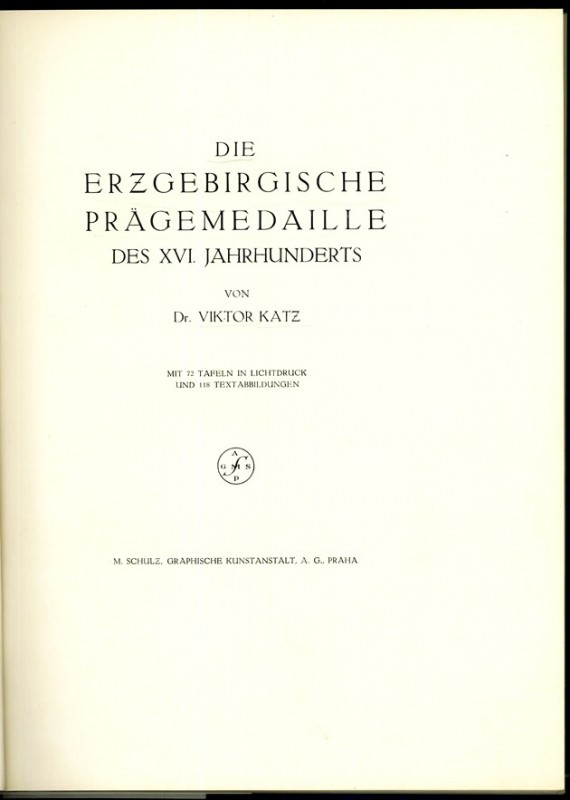 MEDAILLEN UND THEMATIK. 
Renaissance. 
KATZ, V. Die Erzgebirgische Prägemedail...