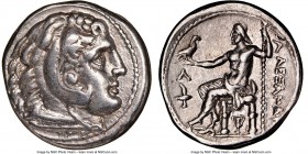 MACEDONIAN KINGDOM. Alexander III the Great (336-323 BC). AR tetradrachm (26mm, 7h). NGC XF. Posthumous issue of Amphipolis, ca. 315-294 BC. Head of H...