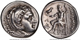MACEDONIAN KINGDOM. Alexander III the Great (336-323 BC). AR tetradrachm (27mm, 3h). NGC XF. Posthumous issue of Amphipolis, ca. 315-294 BC. Head of H...