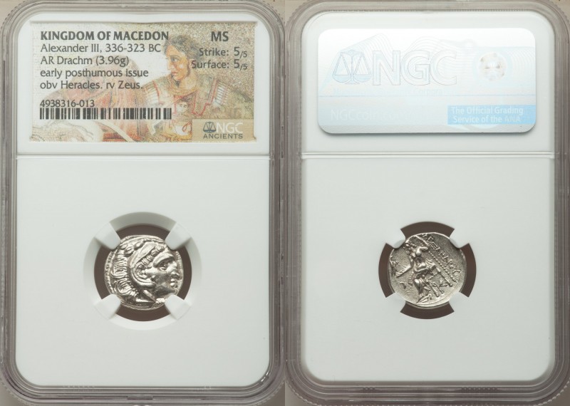 MACEDONIAN KINGDOM. Alexander III the Great (336-323 BC). AR drachm (16mm, 3.96 ...
