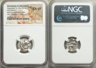 MACEDONIAN KINGDOM. Alexander III the Great (336-323 BC). AR drachm (17mm, 12mm). NGC Choice VF. Early posthumous issue of 'Teos', 323-319 BC. Head of...