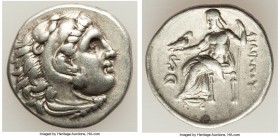 MACEDONIAN KINGDOM. Philip III Arrhidaeus (323-317 BC). AR drachm (18mm, 4.24 gm, 9h). About XF. Lampsacus, ca. 323-317 BC. Head of Heracles right, we...