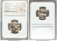 ATTICA. Athens. Ca. 440-404 BC. AR tetradrachm (24mm, 16.45 gm, 8h). NGC Choice XF 4/5 - 2/5. Mid-mass coinage issue. Head of Athena right, wearing cr...