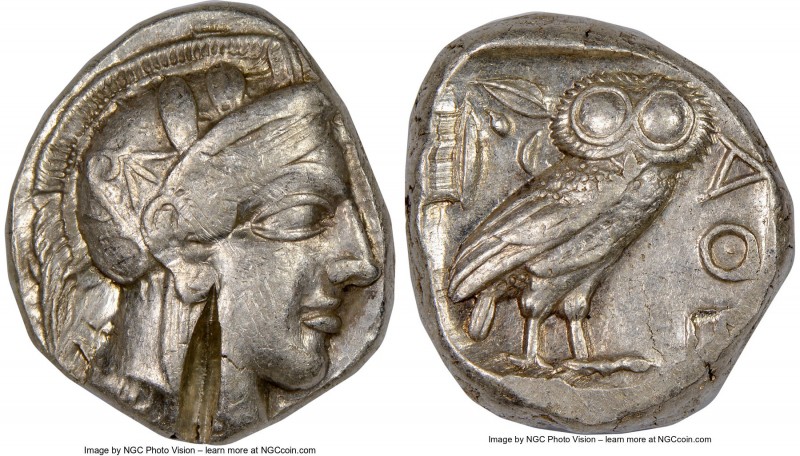 ATTICA. Athens. Ca. 440-404 BC. AR tetradrachm (24mm, 17.14 gm, 2h). NGC XF 4/5 ...