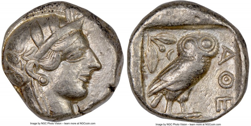 ATTICA. Athens. Ca. 440-404 BC. AR tetradrachm (24mm, 17.18 gm, 11h). NGC VF 5/5...