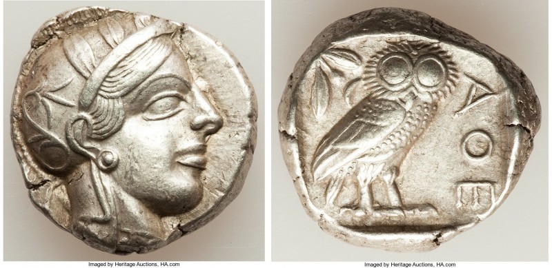 ATTICA. Athens. Ca. 440-404 BC. AR tetradrachm (24mm, 17.18 gm, 11h). Choice XF....