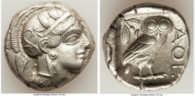 ATTICA. Athens. Ca. 440-404 BC. AR tetradrachm (24mm, 17.13 gm, 4h). Choice XF. Mid-mass coinage issue. Head of Athena right, wearing crested Attic he...
