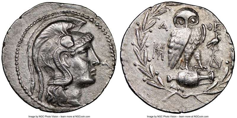 ATTICA. Athens. 2nd-1st centuries BC. AR tetradrachm (35mm, 16.74 gm, 11h). NGC ...