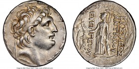 SELEUCID KINGDOM. Antiochus VII Euergetes (Sidetes) (138-129 BC). AR tetradrachm (29mm, 16.42 gm, 12h). NGC Choice XF. Antioch on the Orontes. Diademe...