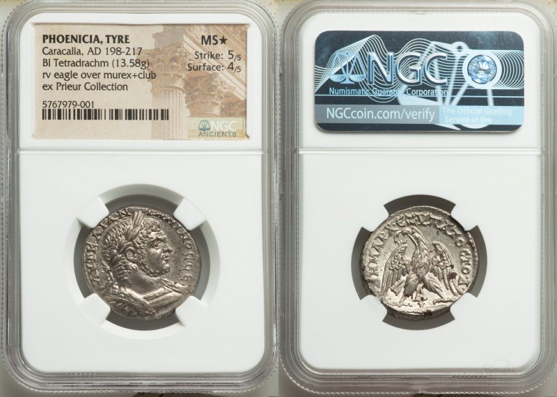 PHOENICIA. Tyre. Caracalla (AD 198-217). BI tetradrachm (25mm, 13.58 gm, 12h). N...