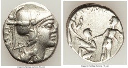 Ti. Veturius (ca. 137 BC). AR denarius (19mm, 3.89 gm, 2h). VF. Rome. TI•VET (VET ligate), helmeted, draped bust of Mars right; X (mark of value) behi...