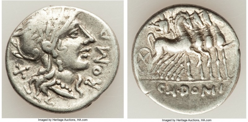 Cn. Domitius Ahenobarbus (ca. 116-115 BC). AR denarius (20mm, 3.91 gm, 4h). Choi...
