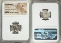 Domitian (AD 81-96). AR denarius (19mm, 6h). NGC XF. Rome, 14 September AD 90-13 September AD 91. IMP CAES DOMIT AVG-GERM P M TR P X, laureate head of...