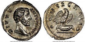 Divus Antoninus Pius (AD 138-161). AR denarius (19mm, 3.74 gm, 5h). NGC Choice MS 5/5 - 5/5. Rome, AD 161. DIVVS ANTONINVS, bare head of Divus Antonin...