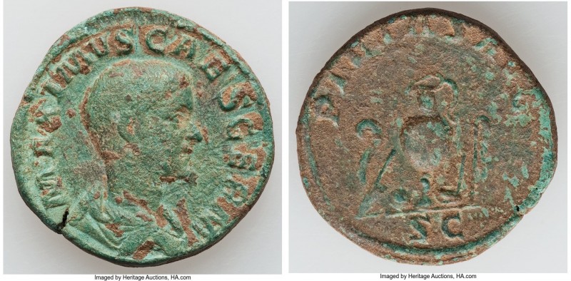 Maximus (AD 235/6-238). AE sestertius (30mm, 19.90 gm, 12h). VF. Rome, early AD ...