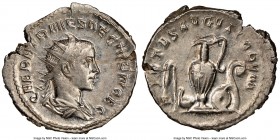 Herennius Etruscus (AD 250-251). AR antoninianus (23mm, 4.16 gm, 1h). NGC MS 4/5 - 4/5. Rome, AD 250. Q HER ETR MES DECIVS NOB C, radiate, draped bust...
