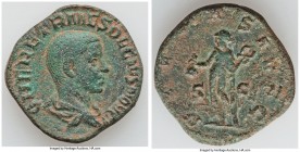 Herennius Etruscus (AD 250-251). AE sestertius (29mm, 17.08 gm, 12h). VF. Rome, AD 250-251. Q HER ETR MES DECIVS NOB C, radiate, draped bust of Herenn...