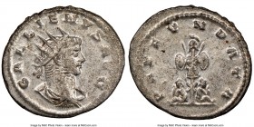 Gallienus, sole reign (AD 253-268). BI antoninianus (22mm, 3.76 gm, 11h). NGC MS 4/5 - 4/5, Silvering. Lugdunum, AD 256-259. GALLIENVS P F AVG, radiat...