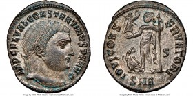 Constantine I the Great (AD 307-337). AE3 or BI nummus (21mm, 3.04 gm, 6h). NGC MS 5/5 - 4/5, Silvering. Nicomedia, 6th officina, Early AD 313. IMP C ...