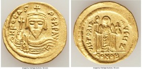 Phocas (AD 602-610). AV solidus (21mm, 4.42 gm, 7h). About XF. Constantinople, 7th officina, AD 607-609. d N FOCAS-PЄRP AVG, crowned, draped and cuira...