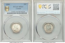 Edward VII 10 Cents 1908 MS64 PCGS, Ottawa mint, KM10. A brilliant example exhibiting light surface tone contrasting against white fields.

HID09801...