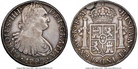 Charles IV 8 Reales 1792 Mo-FM XF40 NGC, Mexico City mint, KM109. 

HID09801242017

© 2020 Heritage Auctions | All Rights Reserved