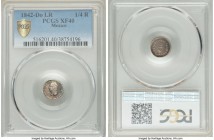 Republic 1/4 Real 1842 Do-LR XF40 PCGS, Durango mint, KM368.2. 

HID09801242017

© 2020 Heritage Auctions | All Rights Reserved