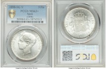 Alfonso XIII 5 Pesetas 1898(98) SG-V MS63+ PCGS, Madrid mint, KM707. 

HID09801242017

© 2020 Heritage Auctions | All Rights Reserved