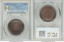 5-Piece Lot of Certified Assorted Issues PCGS, 1) Bolivia: Republic 50 Centavos 1873 PTS-FE - AU53, Potosi mint 2) Guatemala: Republic Real 1859-R - X...