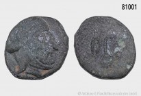 Lydien, Satrap Autophradates (392-388, 380-355 v. Chr.), Kleinbronze. Vs. Kopf eines Persers mit Tiara nach rechts. Rs. VO, Monoskelis, links Ähre. 1,...