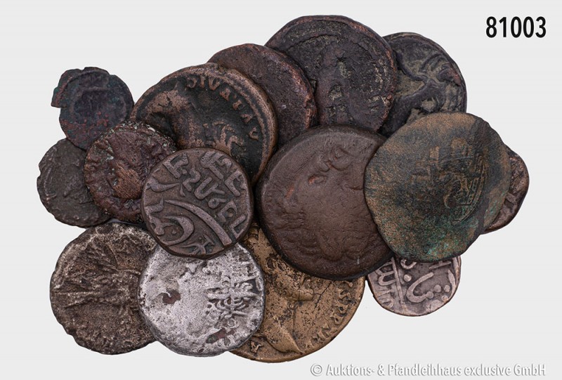 Umfangreiches Konv. von ca. 50 verschiedenen Münzen der Antiken Welt, gemischter...