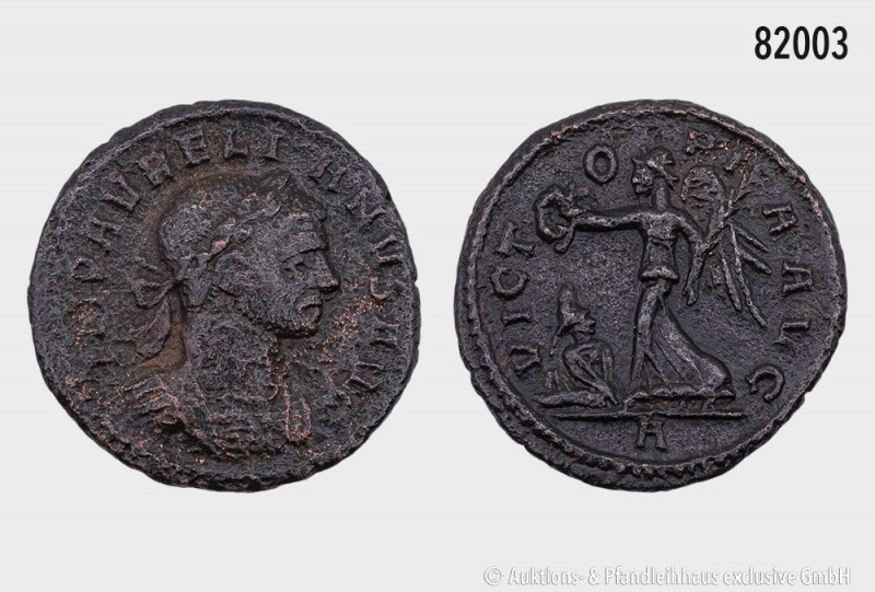 Römische Kaiserzeit, Aurelian (270-275), Denar, 275, Rom. Vs. IMP AVRELIANVS AVG...