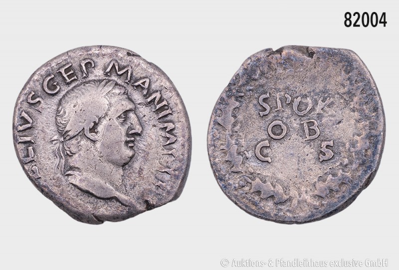 Römische Kaiserzeit, Vitellius (69), Denar, Rom. Vs. A VITELLIVS GERMAN IMP TR P...