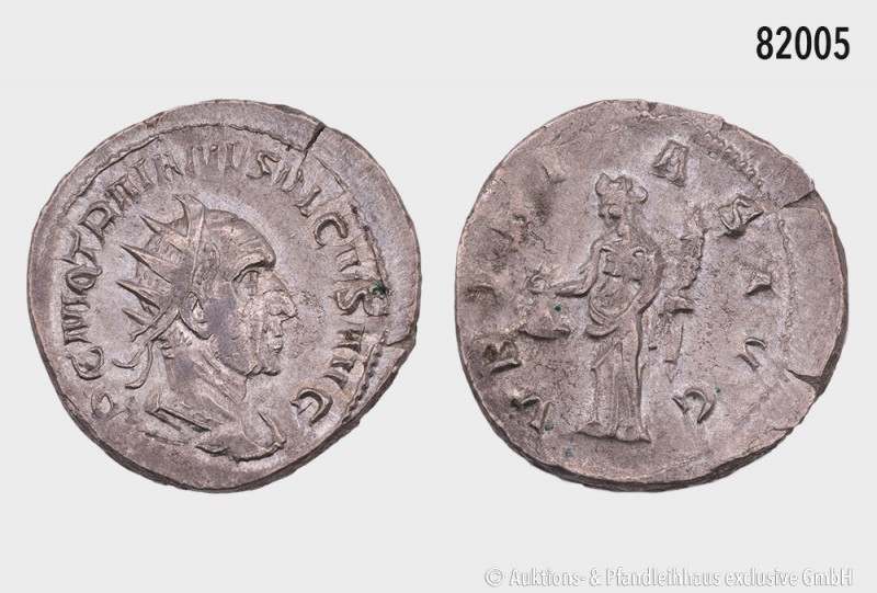 Römische Kaiserzeit, Traianus Decius (249-251), Antoninian, Rom. Vs. IMP C M Q T...