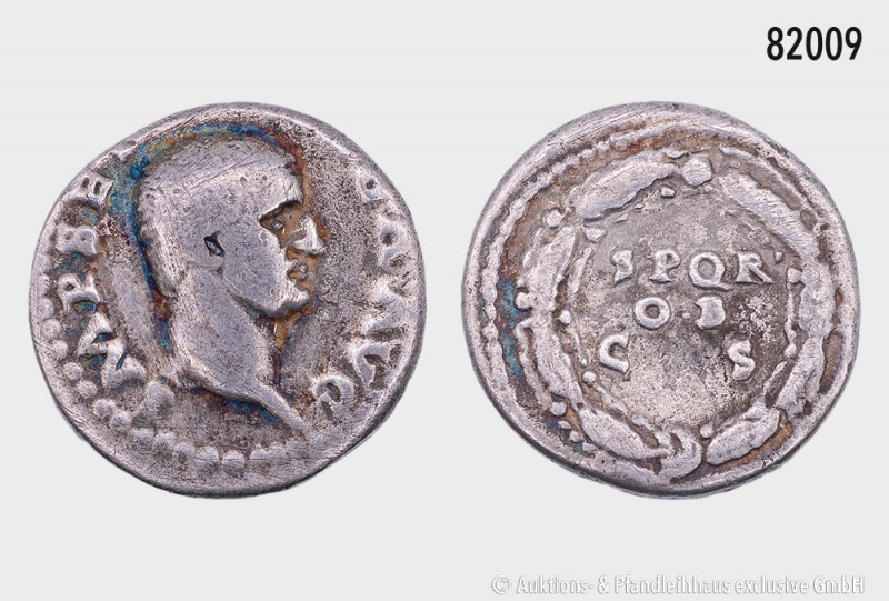 Römische Kaiserzeit, Galba (68-69), Denar, Rom. Vs. IMP SER GALBA AVG, Porträtbü...
