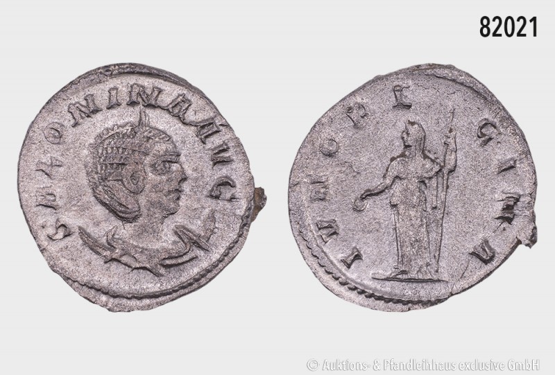 Römische Kaiserzeit, Salonina, Gattin des Gallienus, Antoninian, 257/258, Rom. V...