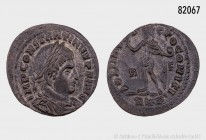 Römische Kaiserzeit, Constantin I. (307-337), Follis, 314/315, Rom. Vs. IMP CONSTANTINVS P F AVG, gepanzerte Porträtbüste mit Lorbeerkranz nach rechts...