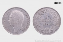 Württemberg, Wilhelm I. (1816-1864), 1 Gulden 1842 (900er Silber). 10,55 g; 30 mm. AKS 85; Jaeger 70. Sehr schön.