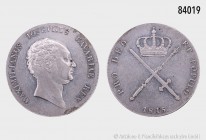 Bayern, Maximilian I. Joseph (1806-1825), Kronentaler 1815 (868er Silber). 29,40 g; 40 mm. AKS 44; Jaeger 14. Erworben bei Künker, München. Attraktive...