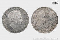 Herzogtum Nassau, Adolph (1839-1866), 1 Gulden 1842. 10,47 g; 30 mm. AKS 65; Jaeger 49. Besserer Jahrgang. Kratzer, fast sehr schön.