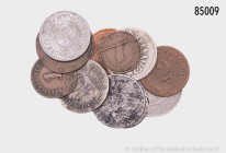 Deutsches Reich und BRD, Konv. von 11 verschiedenen Fehlprägungen und entwerteten Münzen, hoch interessante Zusammenstellung, Fundgrube, bitte besicht...