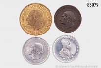 Staatliches Notgeld 1918-1923: Konv. von 4 Notgeldmünzen der Provinz Westfalen, bestehend aus: 10 Mark 1921, Minister vom Stein. 18,56 g; 38 mm. Jaege...