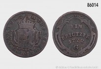 Österreich-Ungarn, Habsburg, Maria Theresia (1740-1780), 1 Kreutzer 1772 G, Günzburg. 6,83 g; 23 mm. Herinek 1601. Sehr schön.