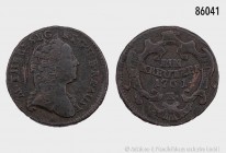 Österreich-Ungarn, Habsburg, Maria Theresia (1740-1780), 1 Kreutzer 1761 K, Schmöllnitz. 11,75 g; 25 mm. Herinek 1615. Selten. Sehr schön.