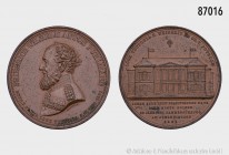 Bronzemedaille 1881, von Kullrich, auf das 50-jährige Jubiläum von Friedrich Wilhelm Anton Puhlmann, Meister der Potsdamer Loge Teutonia zur Weisheit ...