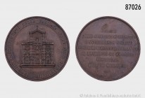 Italien, Umberto I. (1878-1900), Bronzemedaille 1887, von Giorgi, auf die Vervollständigung der neogotischen Westfassade. 38,92 g; 45 mm. Kleiner Rand...