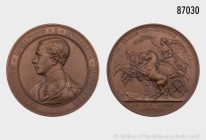 Kaiserreich Österreich, Franz Josef I. (1848-1916), Bronzemedaille 1849, von K. Lange, auf den Sieg bei Novara gegen die Truppen von Sardinien-Piemont...